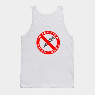 Secure Coding Injection Free Code Badge Tank Top